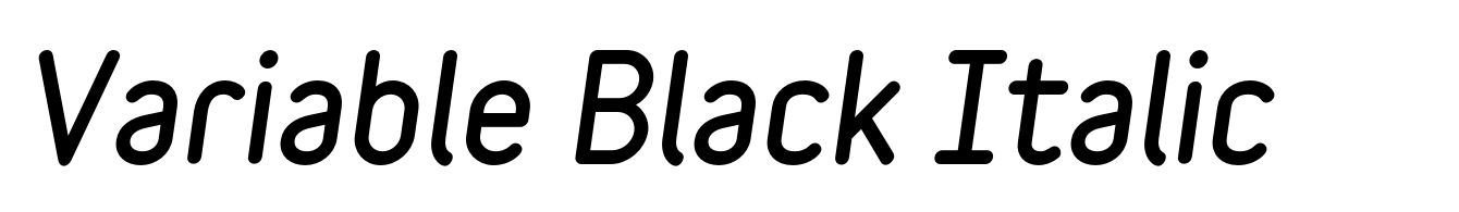 Variable Black Italic
